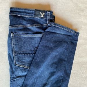 American Eagles superstretch skinny jeans, Super high rise jegging size 14